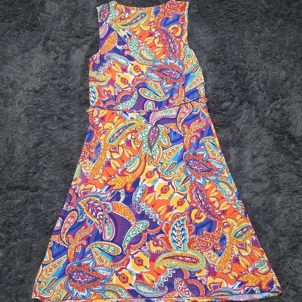Ralph Lauren -Paisley Midi Dress- Size M - Picture 5 of 5